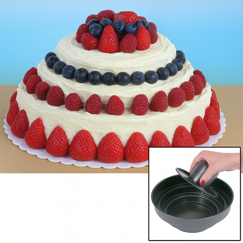 Bake & Fill Cake Pan  – 3 Tier Multi-Layer Non-Stick Cake Baking Tin