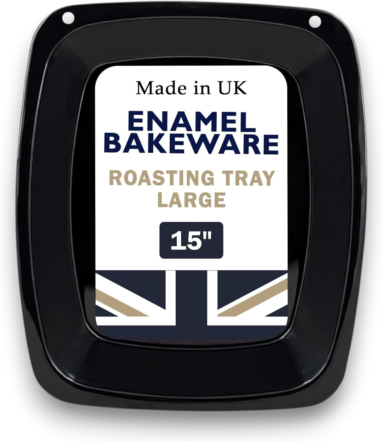 38Cm Extra Large Enamel Roasting Tray Turkey Tin UK Made Heavy Duty