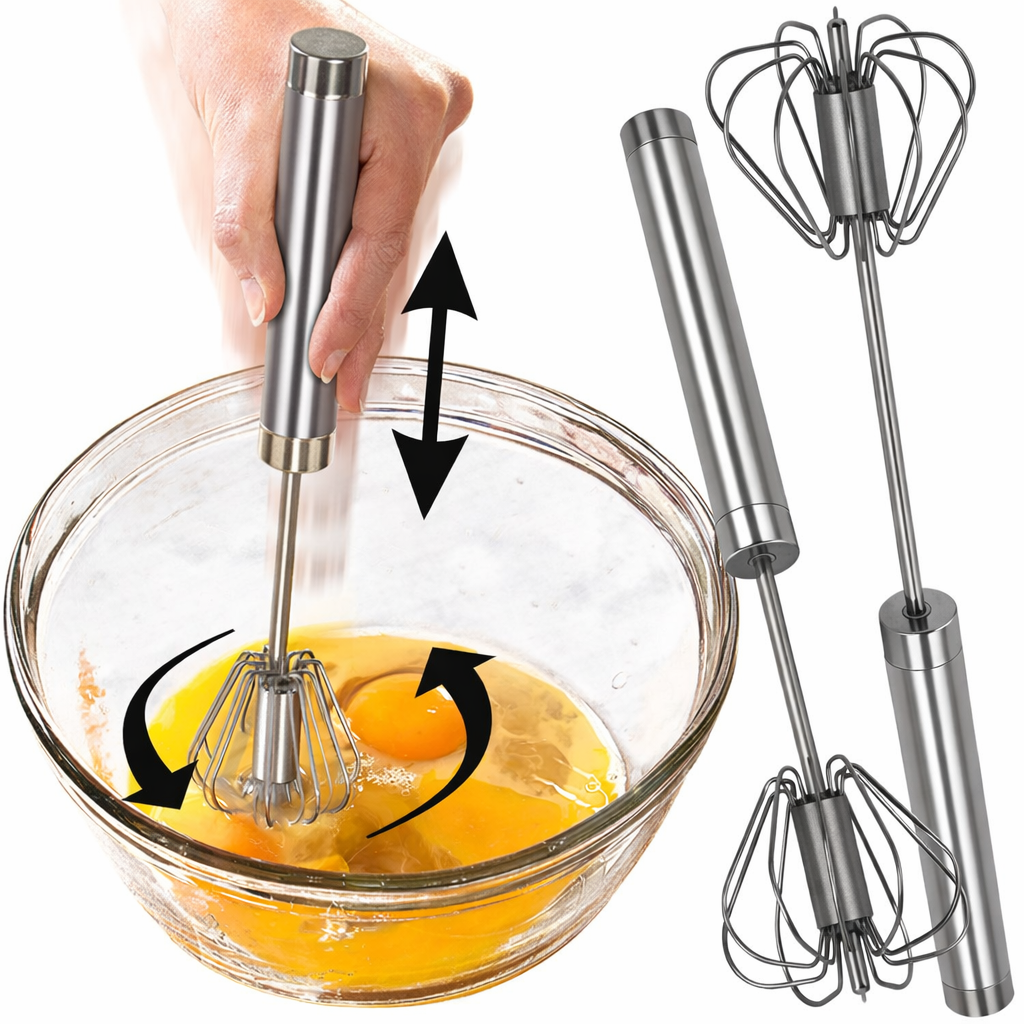 Whip & Whisk Set of 2 for Effortless Whipping, Blending & Frothing