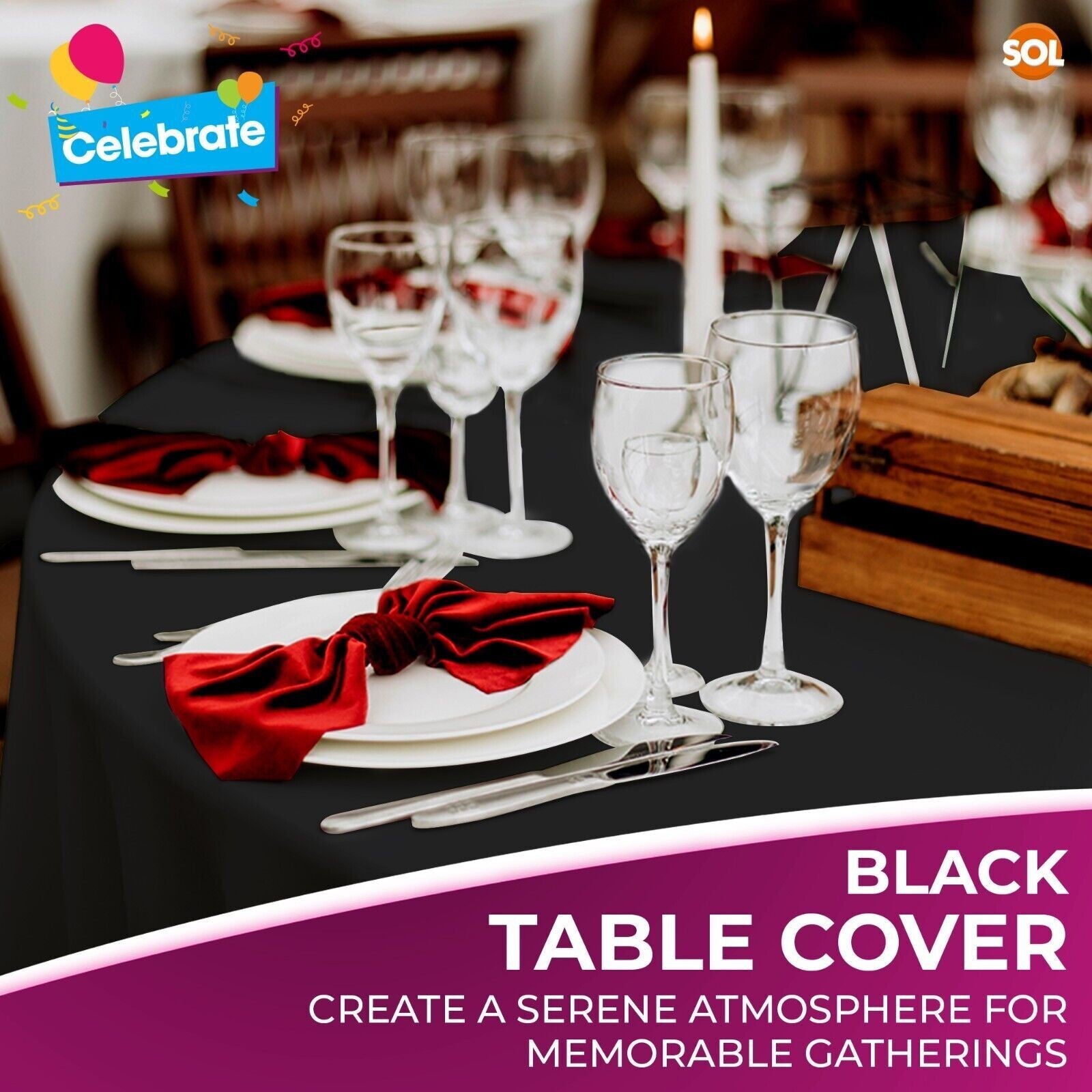 3-9 Plastic Table Covers round 1.4M Tablecloth Disposable Wipe Clean Party Cloth