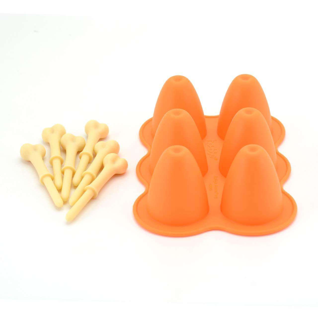 Fried Chicken Leg Silicone Baking Cake Pop Mould Novelty Fun Mold for 6 Cakepops