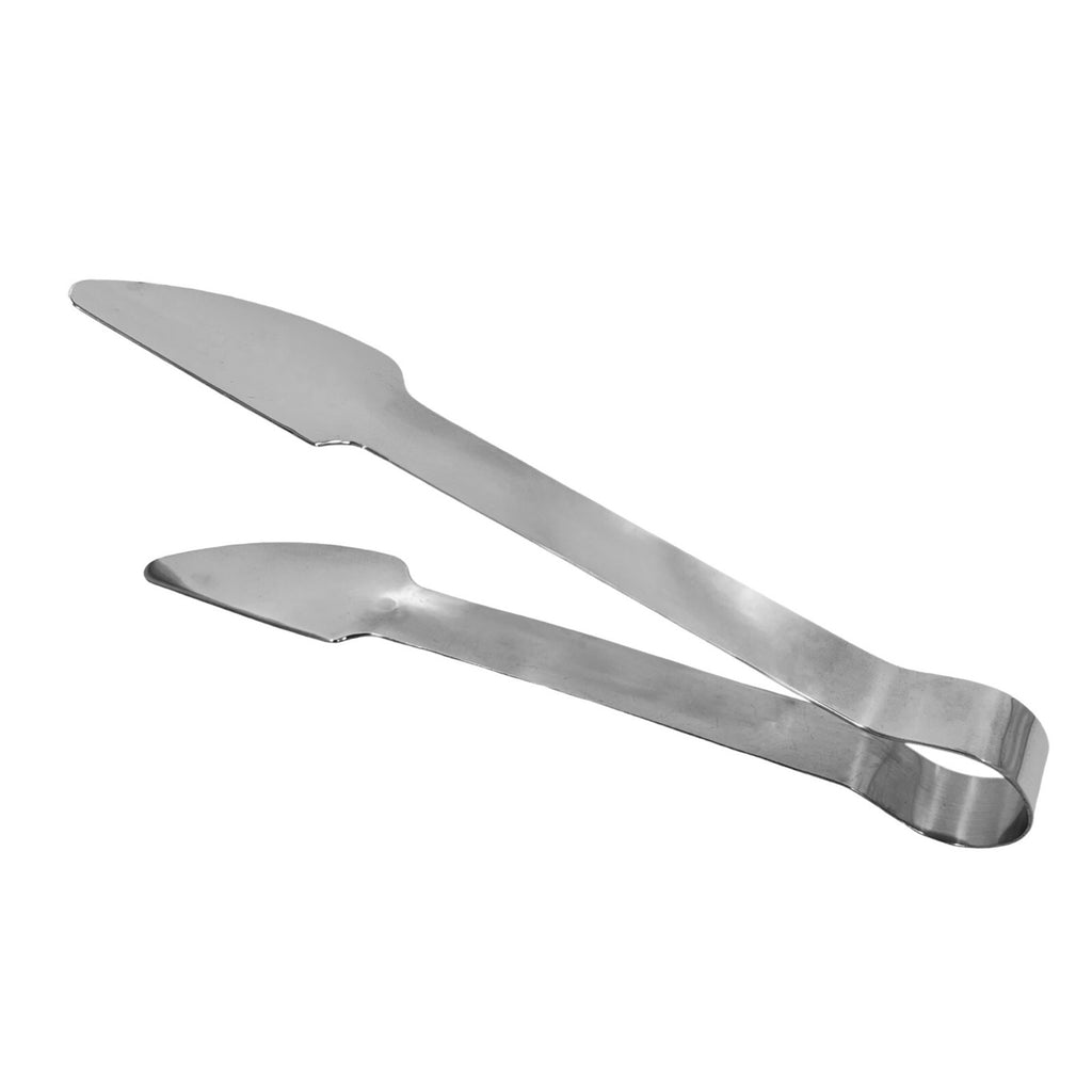Longlife Stainless Steel Serving Hamburger Tongs Kitchen Food Serving Utensil