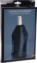 Wine Bottle Cooler Sleeve Slipon Cooling Sleeve Chiller Gel Pad Black Cool Bag