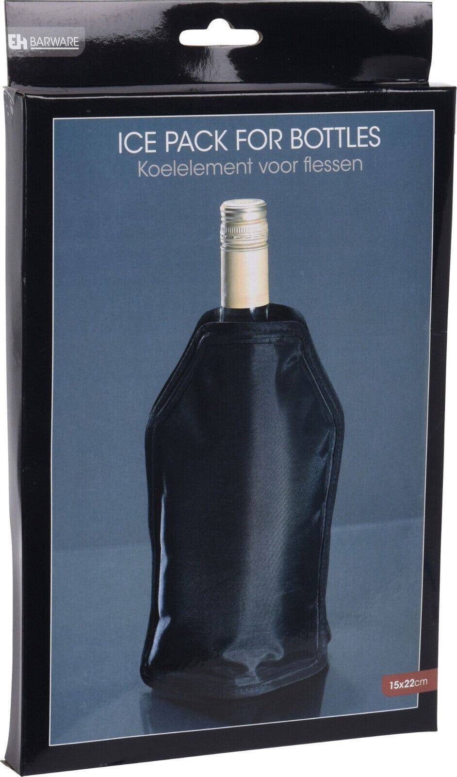 Wine Bottle Cooler Sleeve Slipon Cooling Sleeve Chiller Gel Pad Black Cool Bag
