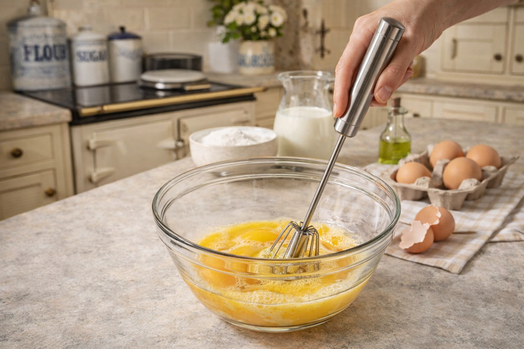 Whip & Whisk Set of 2 for Effortless Whipping, Blending & Frothing