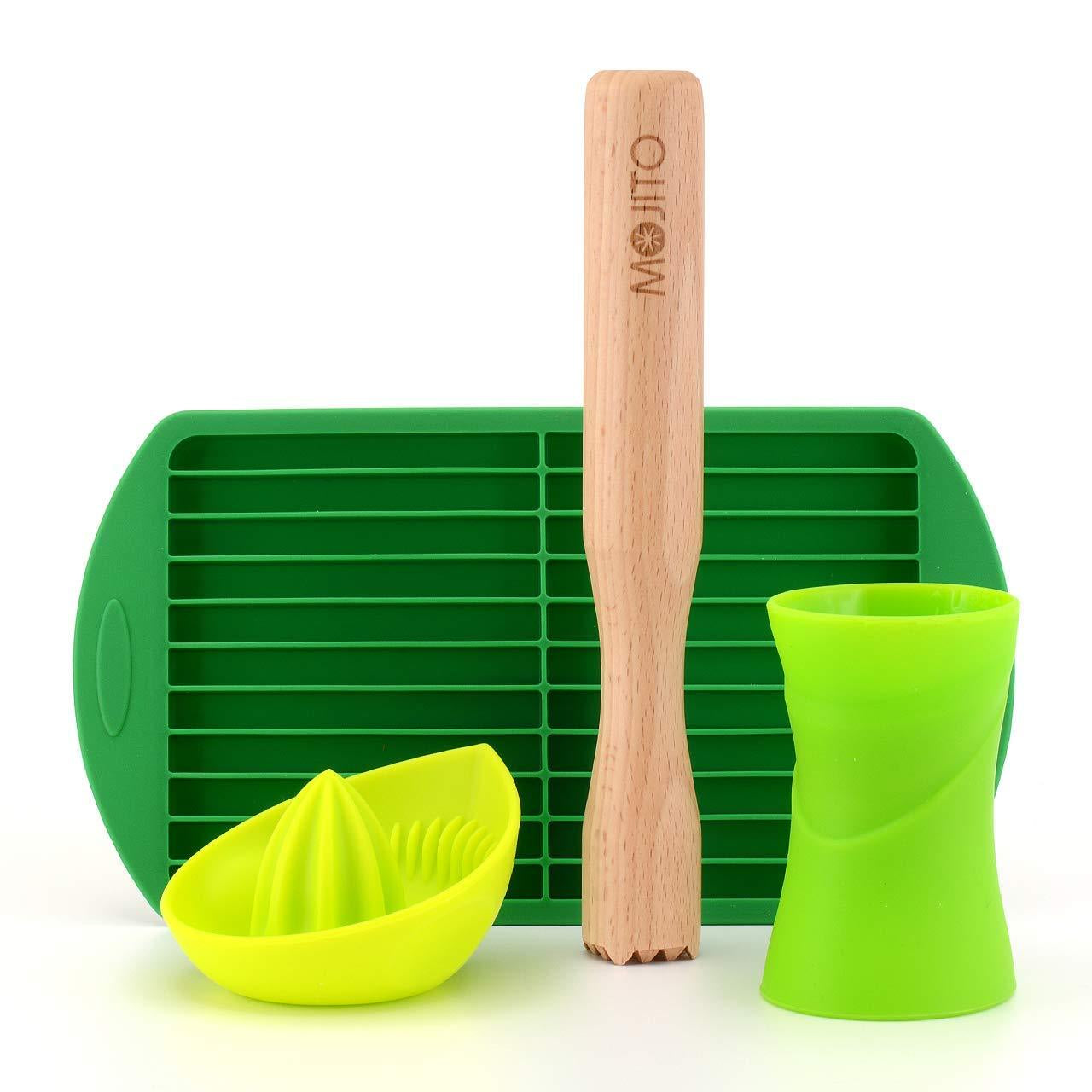 MOJITO KIT Four Piece Cocktail Maker Gift Accessories Barware Muddler Jigger Set