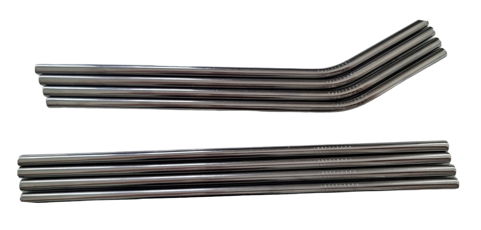Metal Straws X 4 Steel Eco Reusable Polished Rose Drinking