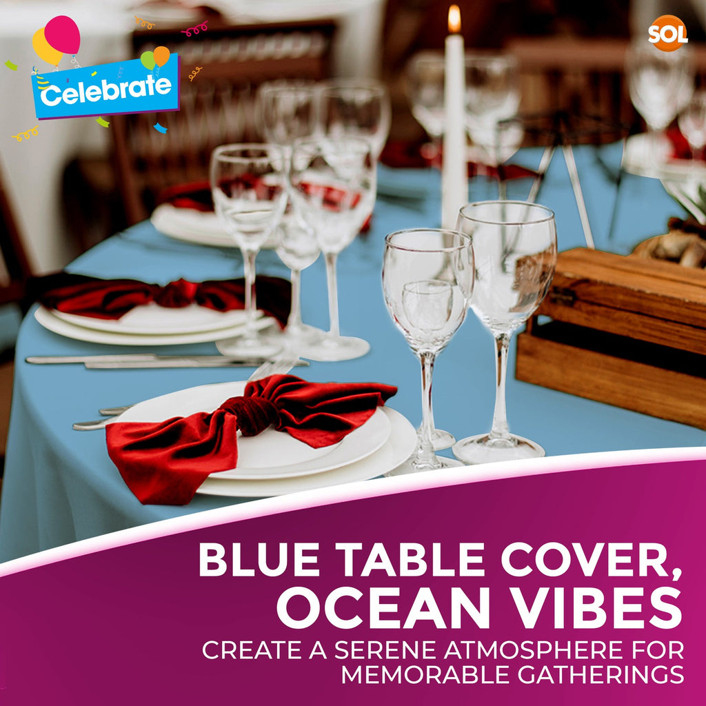 3-9 Plastic Table Covers round 1.4M Tablecloth Disposable Wipe Clean Party Cloth