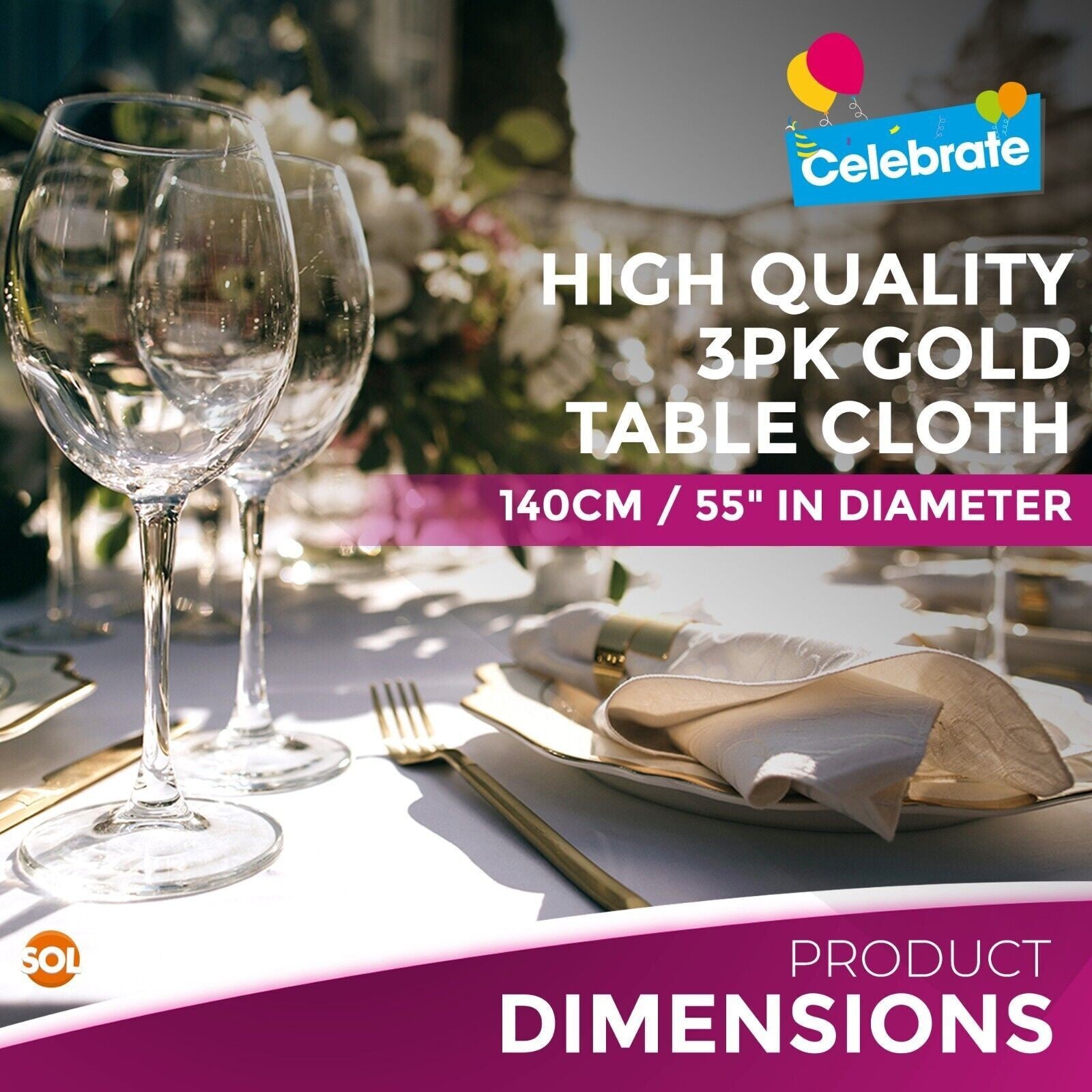 3-9 Plastic Table Covers round 1.4M Tablecloth Disposable Wipe Clean Party Cloth