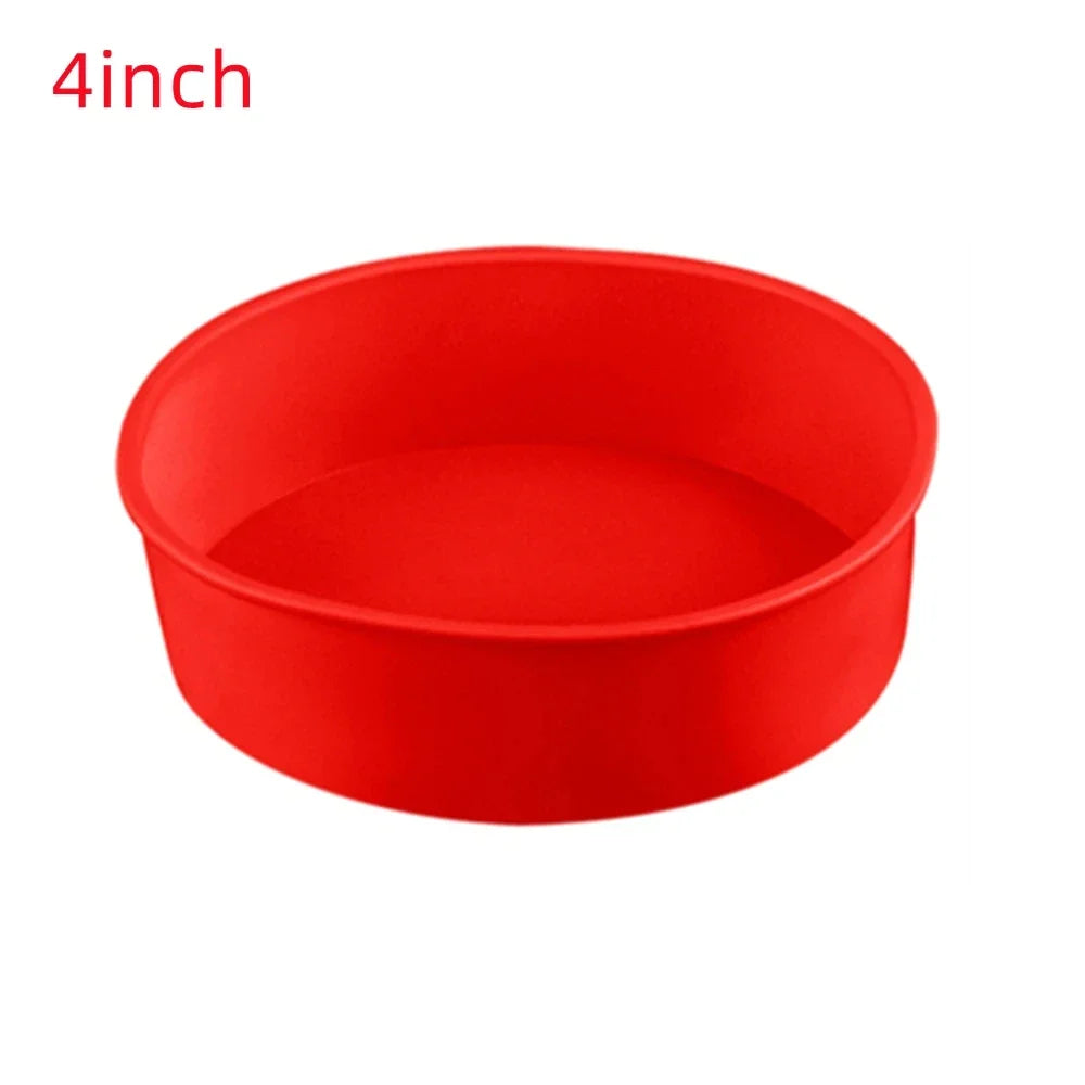 4/6/8Inch Silicone Cake Mold Tray Pans round Baking Mold Kitchen Silicone Nonstick Baking Pans Reusable Cake Pans Bakingt Tools