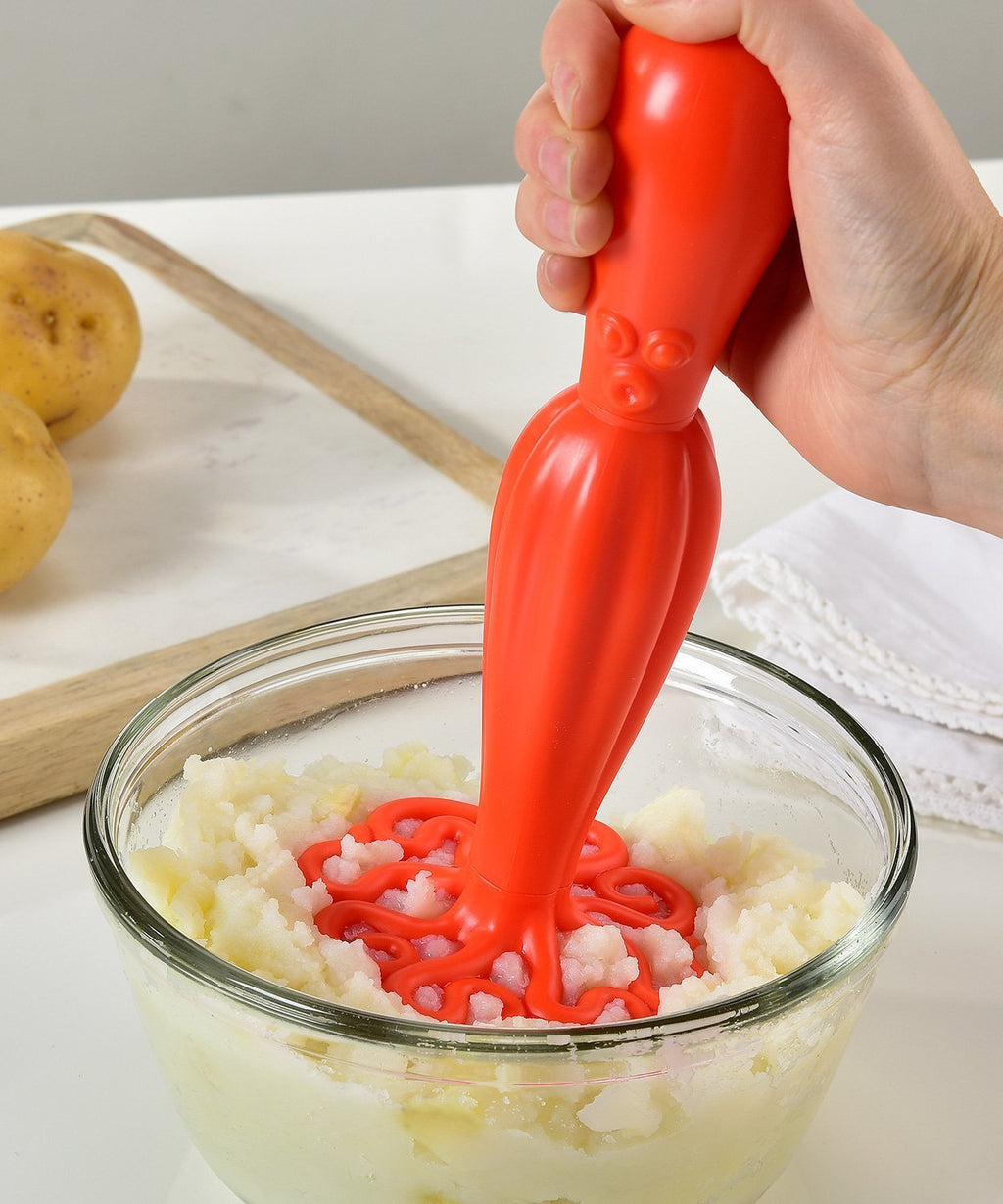 Potato Masher Plastic Red Squid Themed for Mashed Sweet Potatos Novelty CKB Ltd®