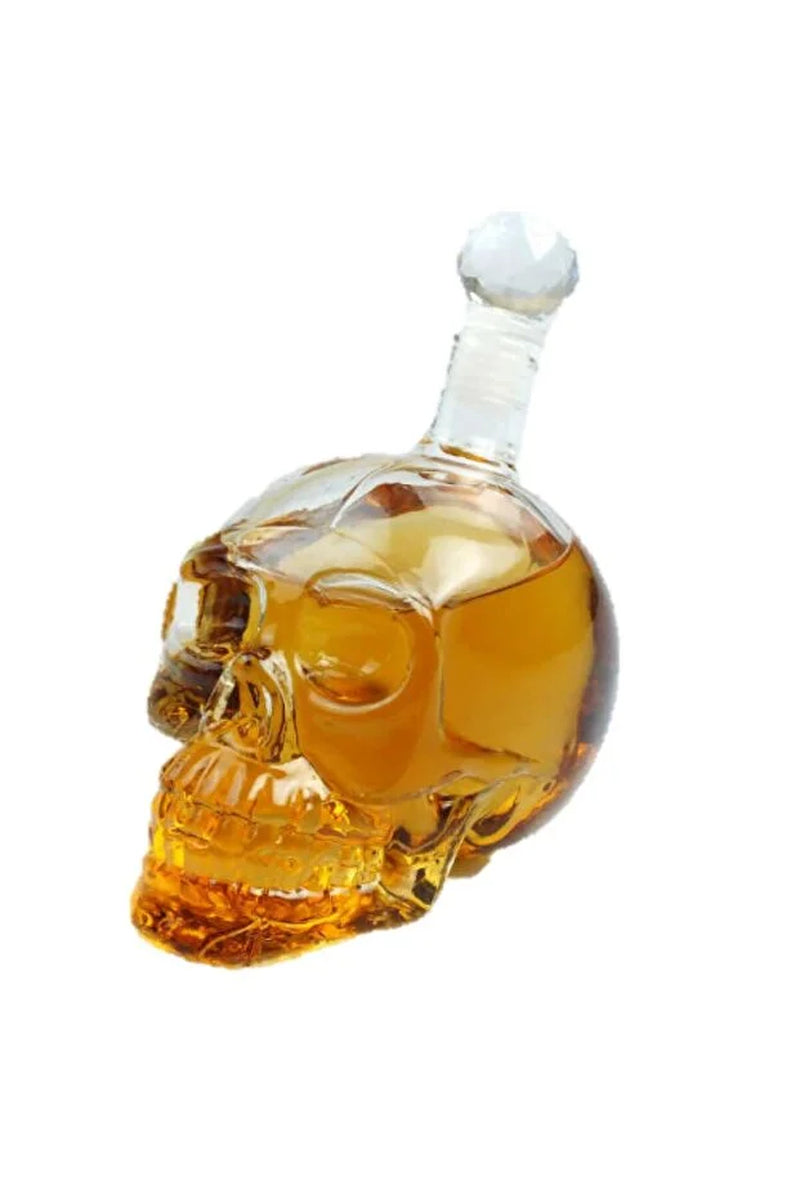 Crystal Skull Glass Bottle 350 Ml Whiskey Liquor Decanter Gift Carafe