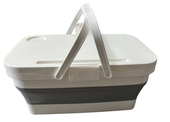 Collapsible Picnic Basket with Tray for Easy Outdoor Meals