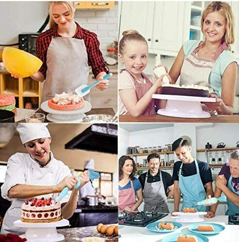 Cake Decorating Set – Rotating Turntable, Piping Nozzles, Bags, Icing Smoothers