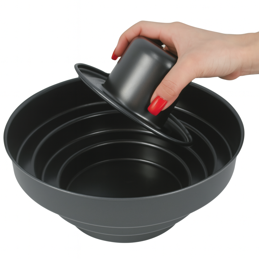 Tier Bake & Fill Cake Pan – Bake a Complete Multi-Tier Cake in One Tin