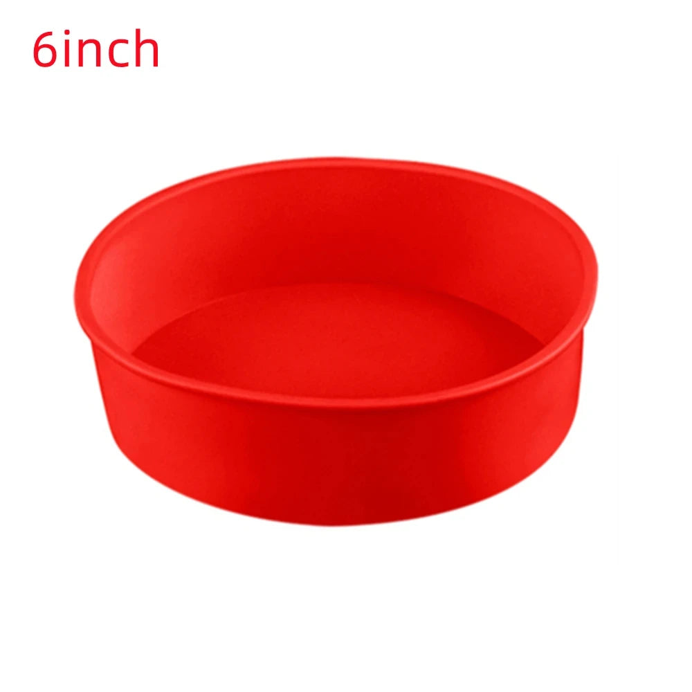 4/6/8Inch Silicone Cake Mold Tray Pans round Baking Mold Kitchen Silicone Nonstick Baking Pans Reusable Cake Pans Bakingt Tools