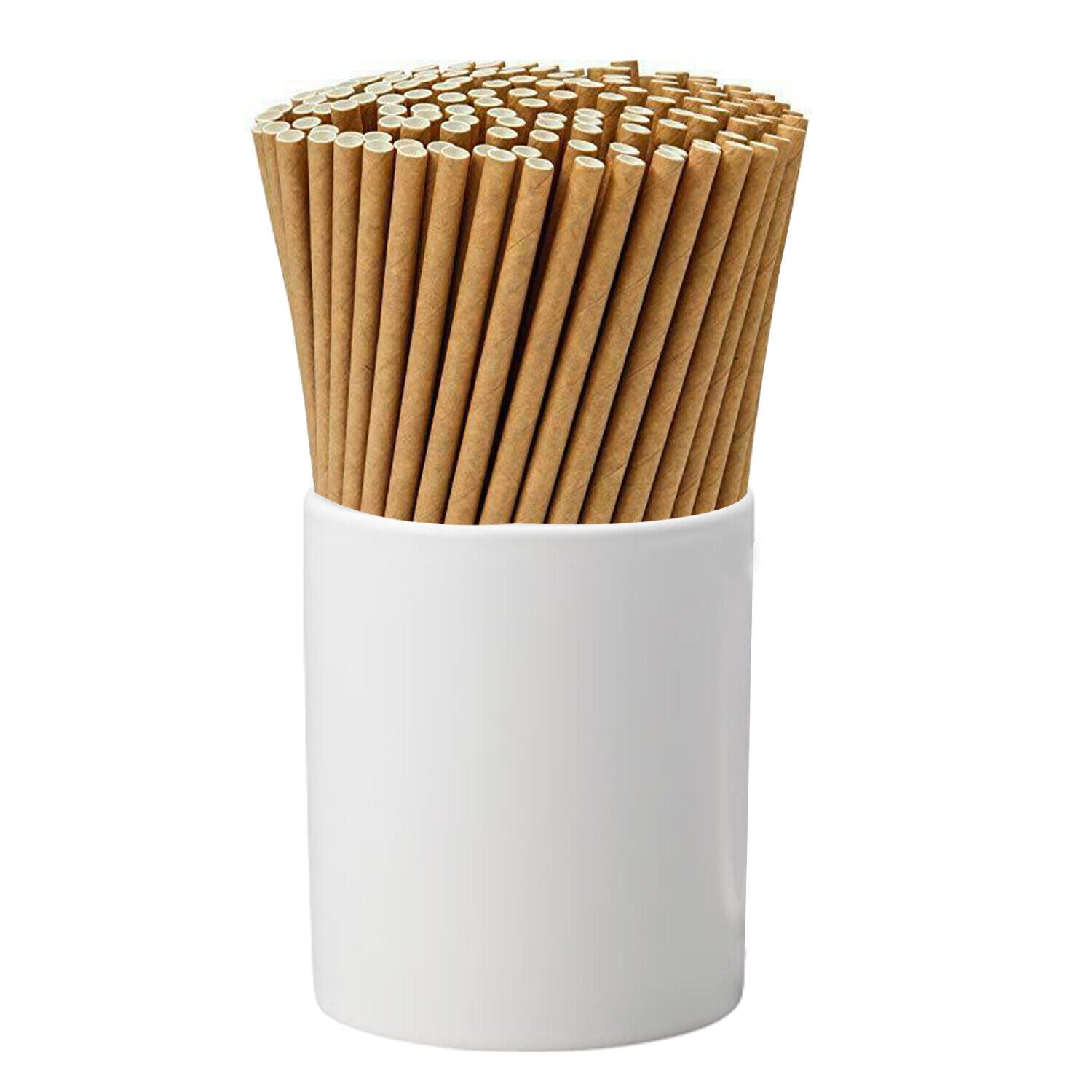 Kraft Paper Drinking Straws Brown Party Wedding Strong Thick Straw Full Size Eco
