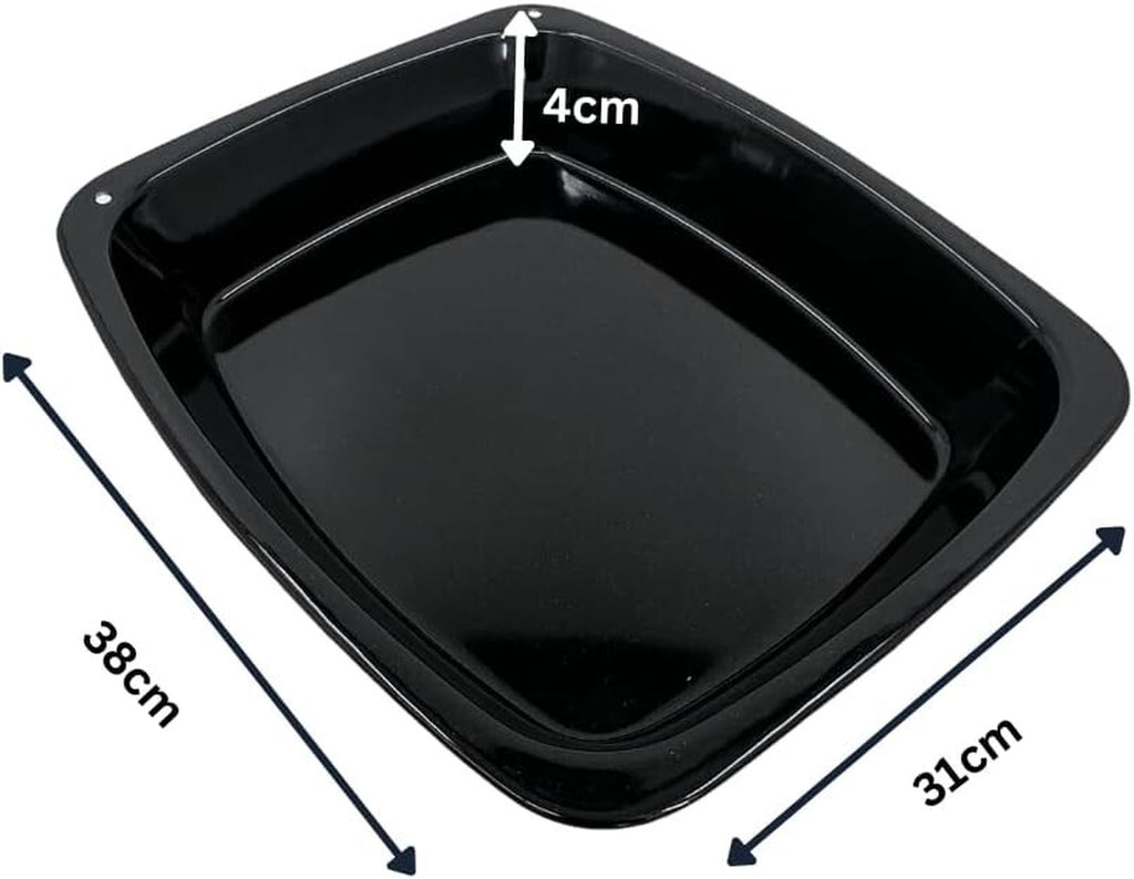 38Cm Extra Large Enamel Roasting Tray Turkey Tin UK Made Heavy Duty
