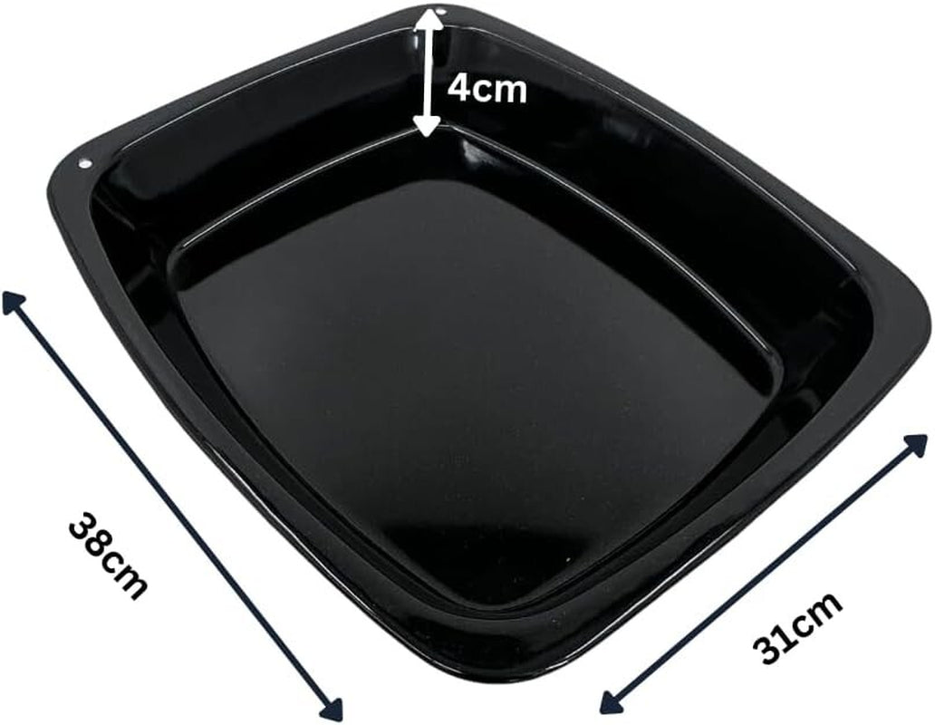 38Cm Extra Large Enamel Roasting Tray Turkey Tin UK Made Heavy Duty