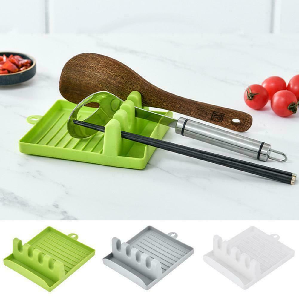 Silicone Utensil Rest – Multi-Functional Spoon & Spatula Holder with 4 Slots