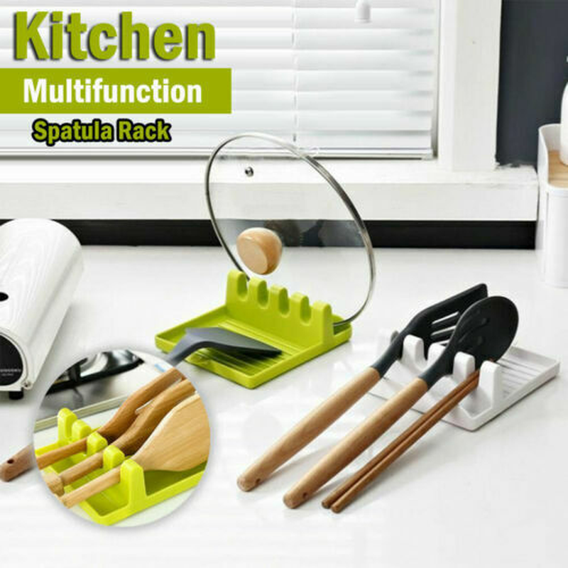 Silicone Utensil Rest – Multi-Functional Spoon & Spatula Holder with 4 Slots