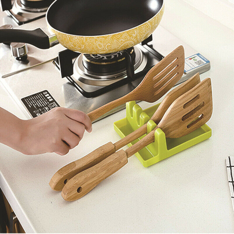 Silicone Utensil Rest – Multi-Functional Spoon & Spatula Holder with 4 Slots
