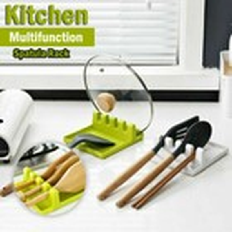 Silicone Utensil Rest – Multi-Functional Spoon & Spatula Holder with 4 Slots