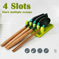 Silicone Utensil Rest – Multi-Functional Spoon & Spatula Holder with 4 Slots