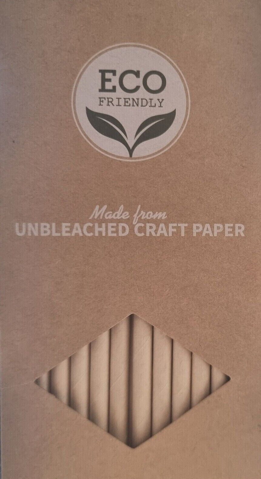 Kraft Paper Drinking Straws Brown Party Wedding Strong Thick Straw Full Size Eco