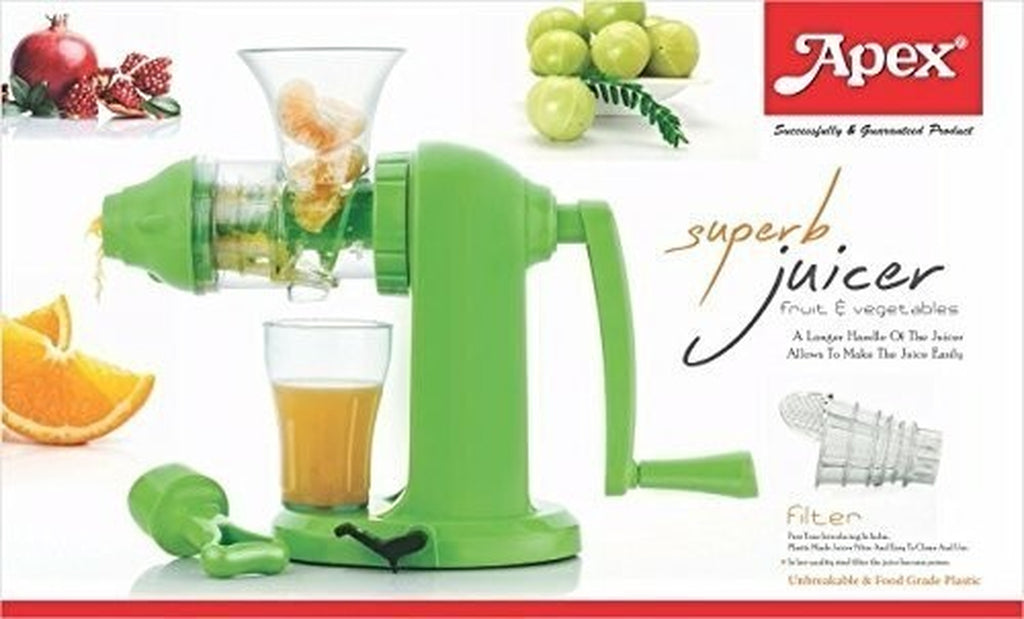 Manual Juicer Squeeze Extractor Fruit Orange Grass Veg Wheatgrass