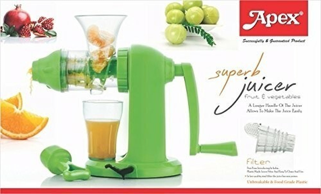 Manual Juicer Squeeze Extractor Fruit Orange Grass Veg Wheatgrass