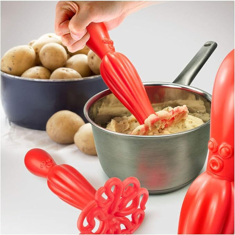 Potato Masher Plastic Red Squid Themed for Mashed Sweet Potatos Novelty CKB Ltd®