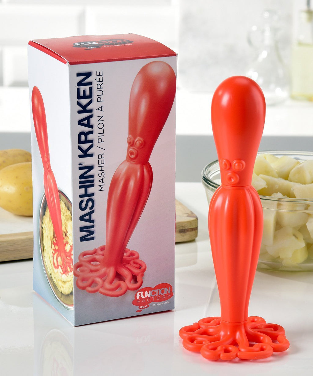 Potato Masher Plastic Red Squid Themed for Mashed Sweet Potatos Novelty CKB Ltd®