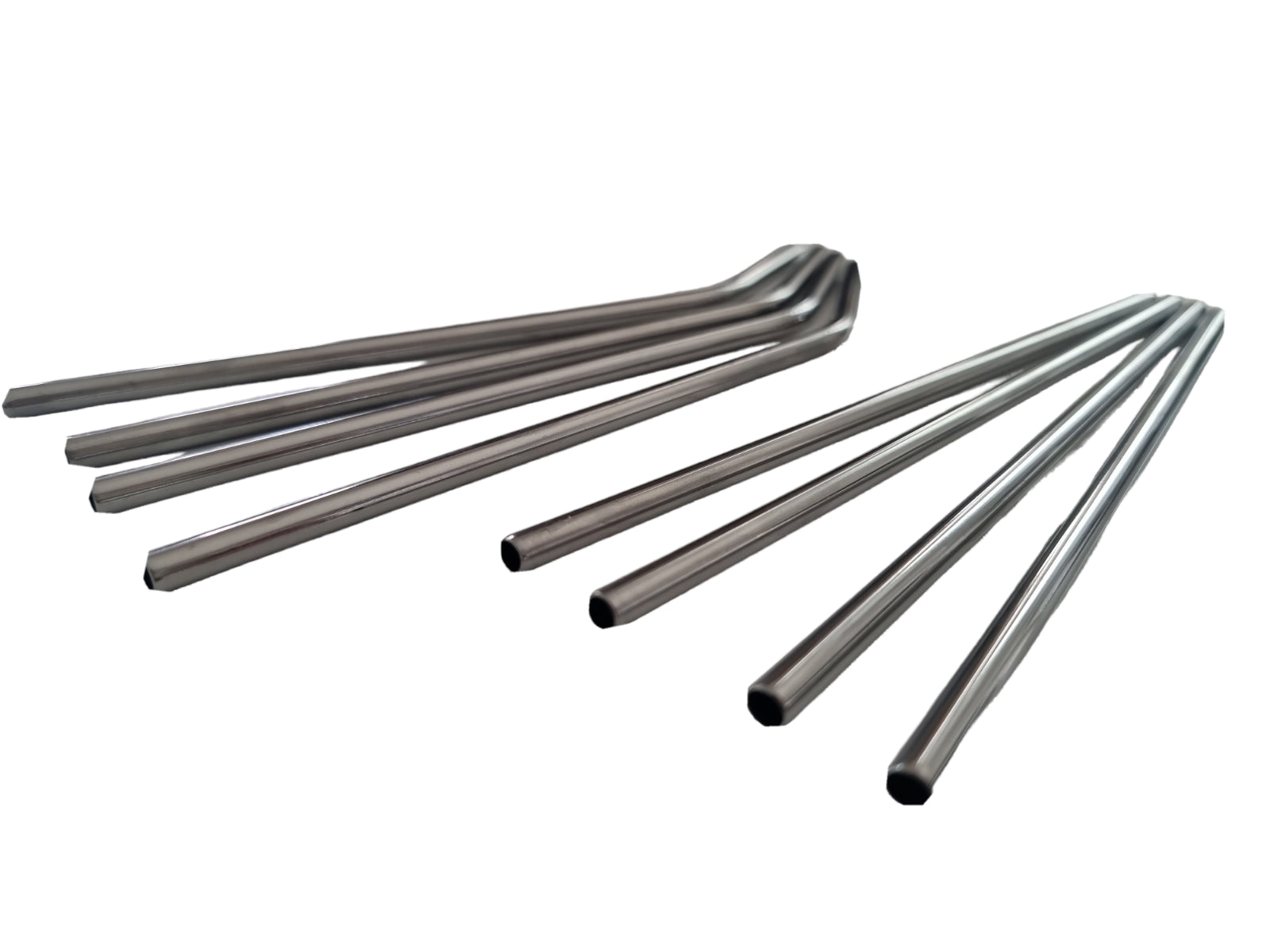 Metal Straws X 4 Steel Eco Reusable Polished Rose Drinking