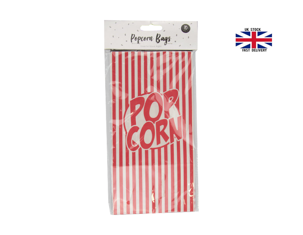 10 Pack Paper Popcorn Bags Movie Film Hollywood Birthday Party Home Cinema Fun