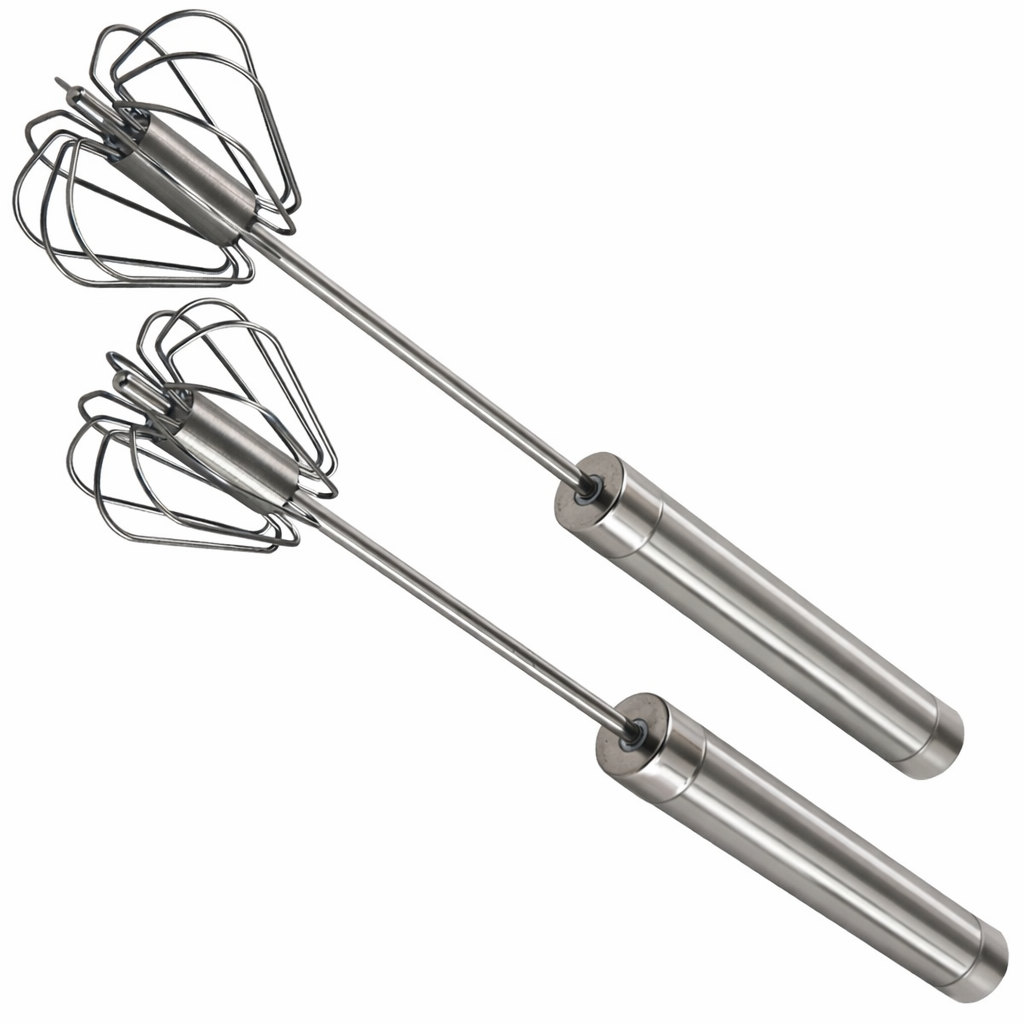 Whip & Whisk Set of 2 for Effortless Whipping, Blending & Frothing