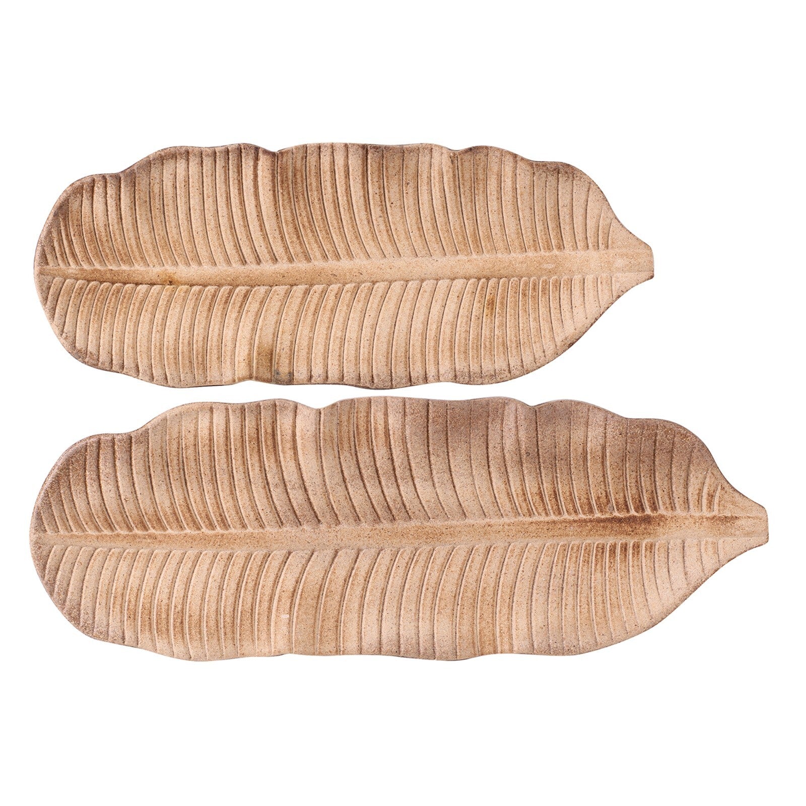 2 Wooden Oval Serving Trays Tea Food Candle Home Decorative Centrepiece Plates